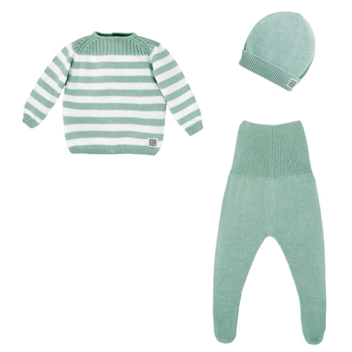 MINUTUS Conjunto Bebé Cabrera con Gorro, Primera Puesta, Ropa Recién Nacido, Jersey y Polaina 100% Algodón, 3 Piezas