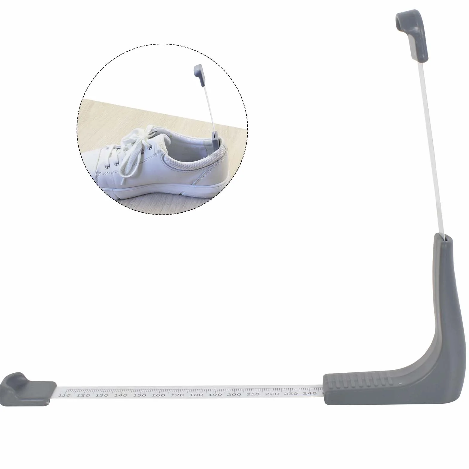 Telescópico Medidor de Pies, 110-320mm Dispositivo de Medición de Pies, Portátil Regla de Medición de Tamaño de Zapatos para Medir el Tamaño del Zapato, Medidores de Calzado para Niño Adulto