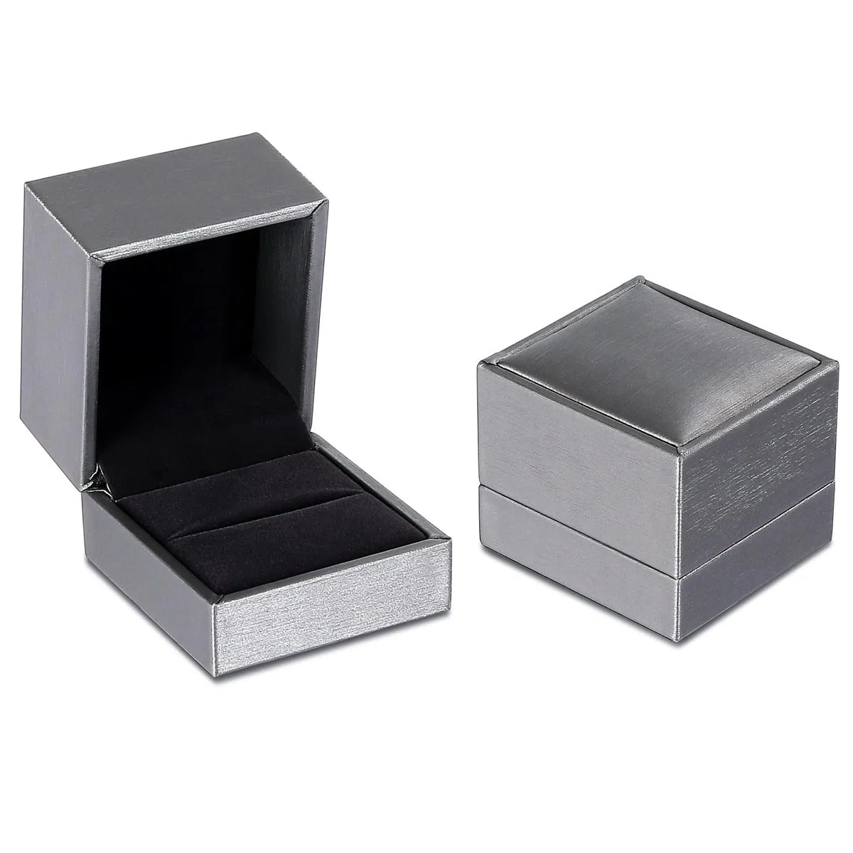 Anillo Pareja,Anillo Personalizado Grabado Anillos Acero Inoxidable Pareja Plata con Redondo Mate Anillos Parejas