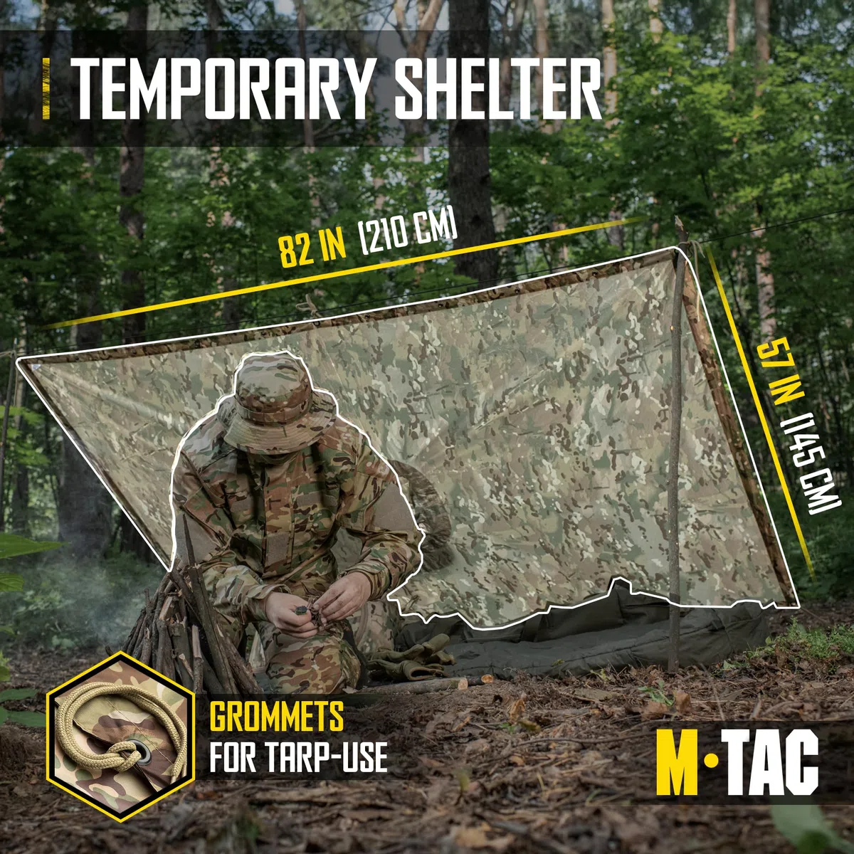 M-Tac Poncho - Impermeable militar para hombre