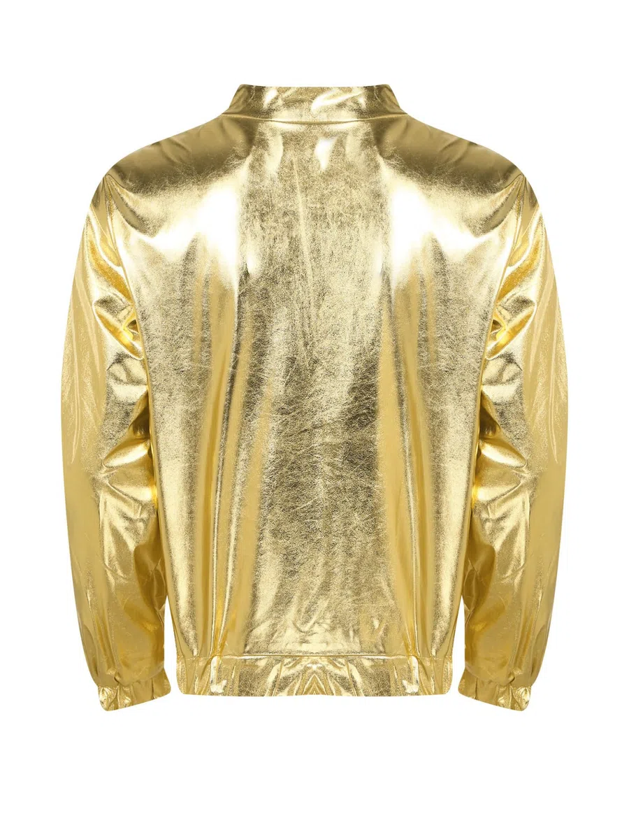 inlzdz Camisa de Manga Larga con Lentejuelas Brillante para Hombre Ropa Superior para Danza Latino Concierto Partido Navidad Cosplay Halloween
