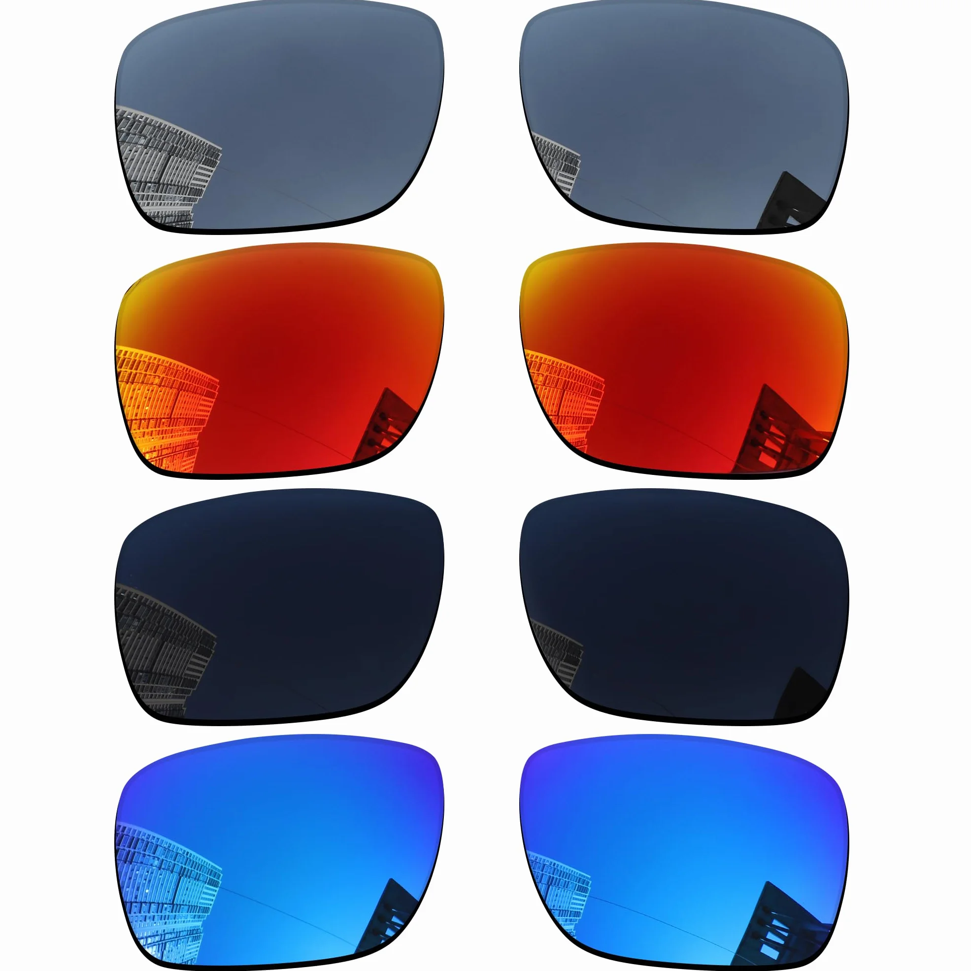 Acefrog 4 pares de lentes polarizados de repuesto para gafas de sol Oakley Holbrook OO9102, ajuste perfecto, inastillable, antiarañazos, paquete económico