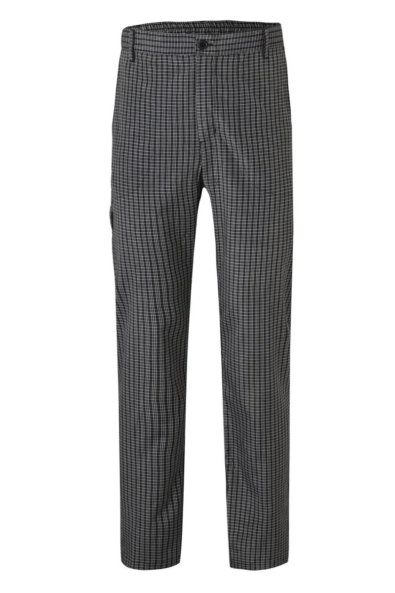 VELILLA Pantalón de Cocina A Cuadros Multibolsillos Pantalones de Cocinero Unisex Adulto