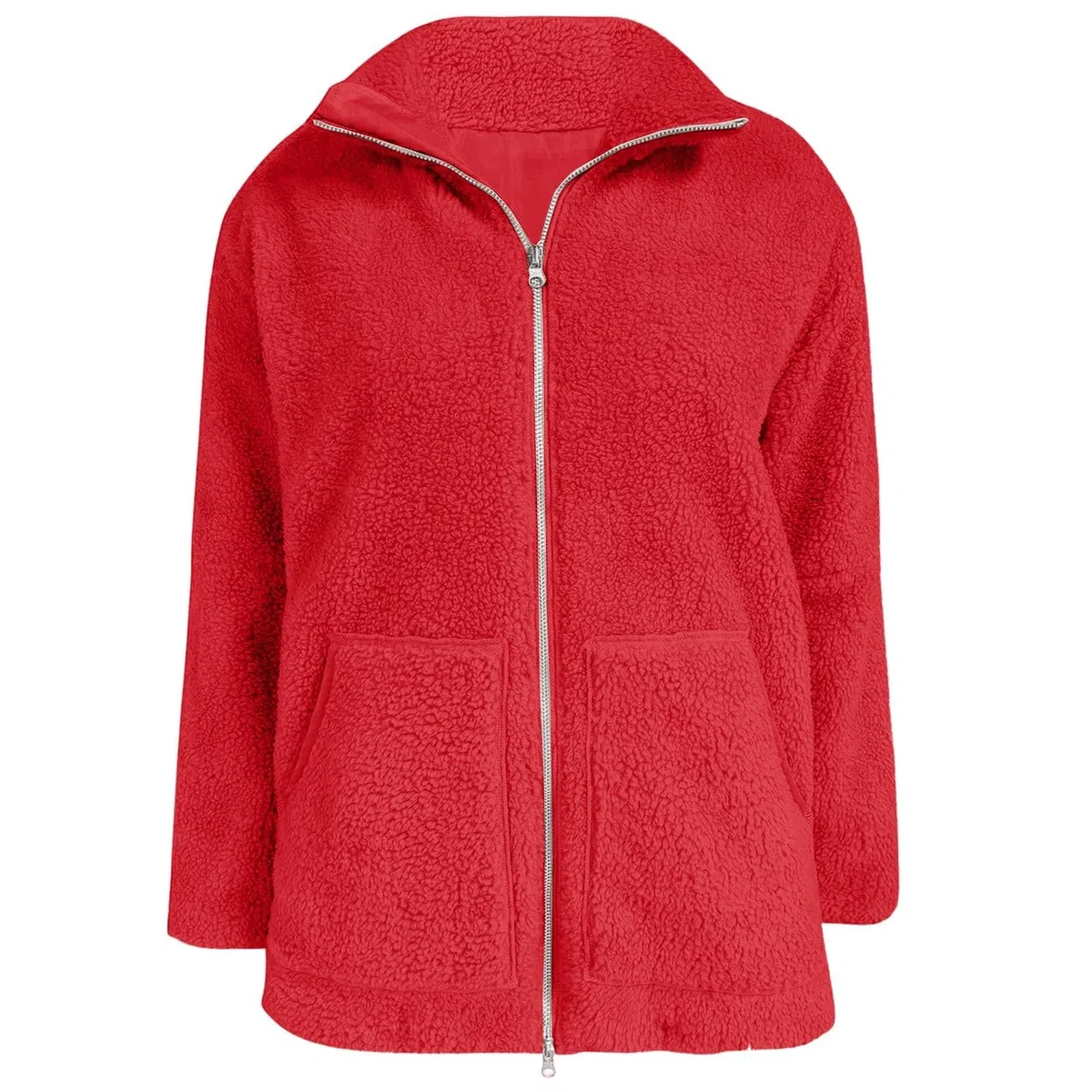 Generisch 2025 Chaqueta de forro polar de doble cremallera para niños