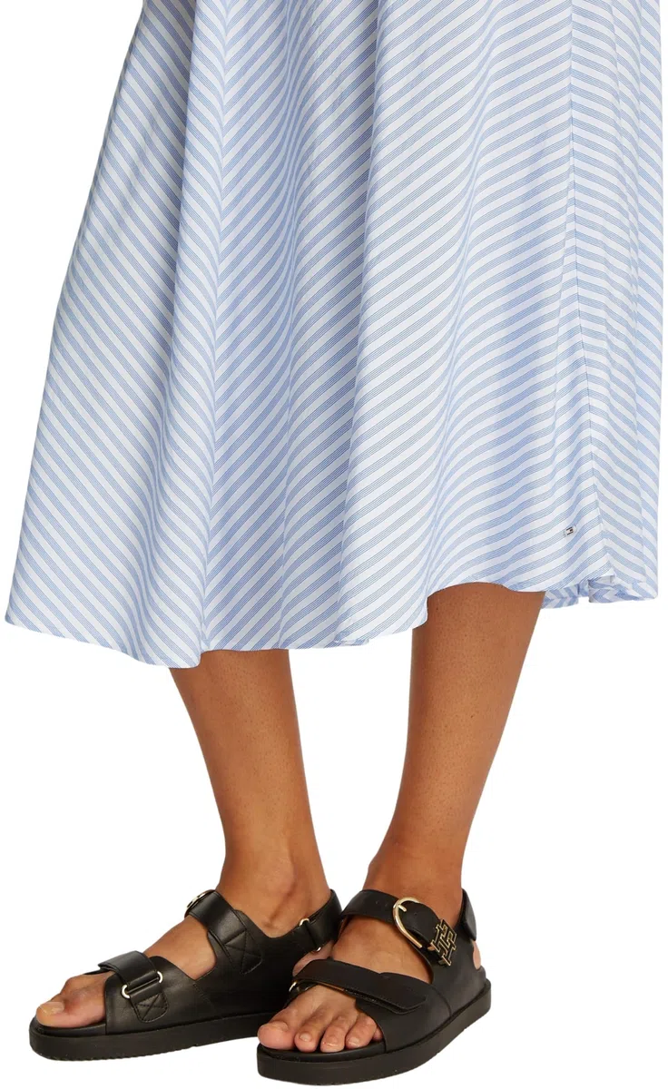Tommy Hilfiger Falda Mujer Crinkle Viscose Mix Midi