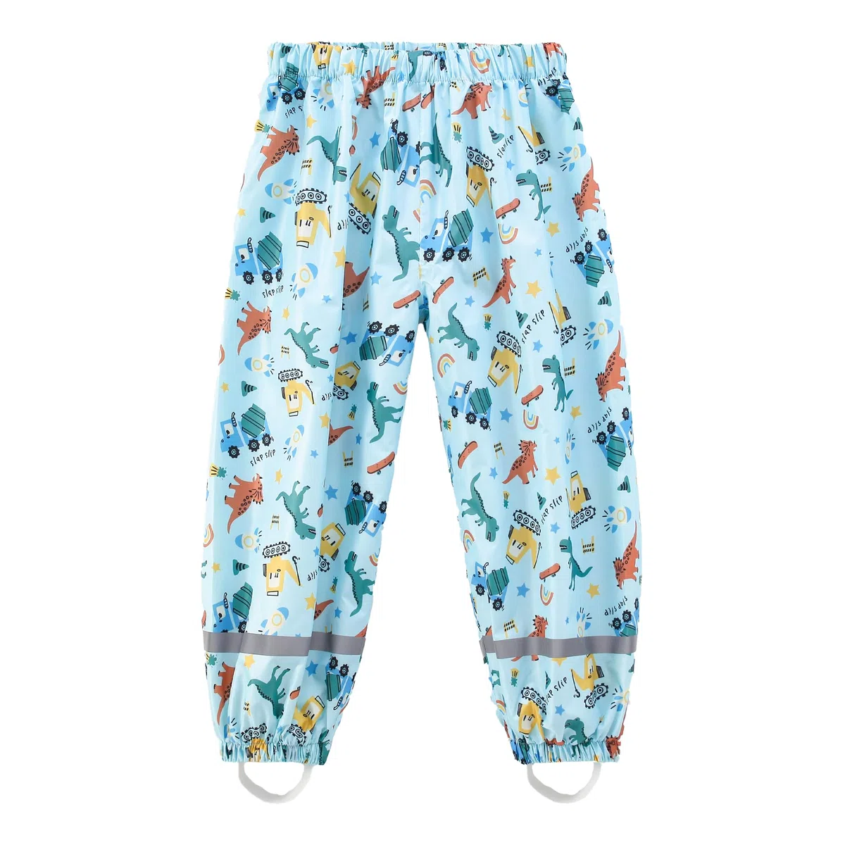 Fewlby Pantalones Impermeables para Niñas Niños Pantalones de Lluvia Mono Impermeable con Tiras Reflectantes Chubasquero Outdoor Traje Impermeable