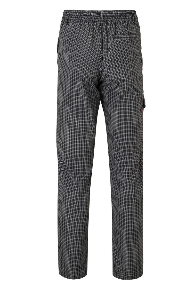 VELILLA Pantalón de Cocina A Cuadros Multibolsillos Pantalones de Cocinero Unisex Adulto