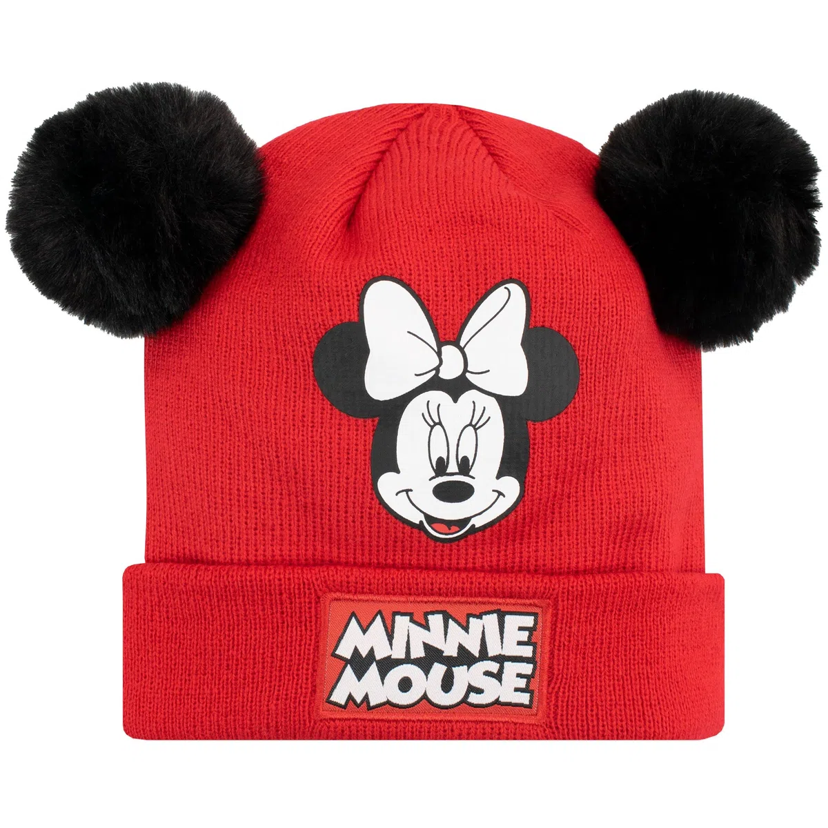 Disney Set de gorro y guantes de invierno para niños Minnie Mouse Rojo Talla única