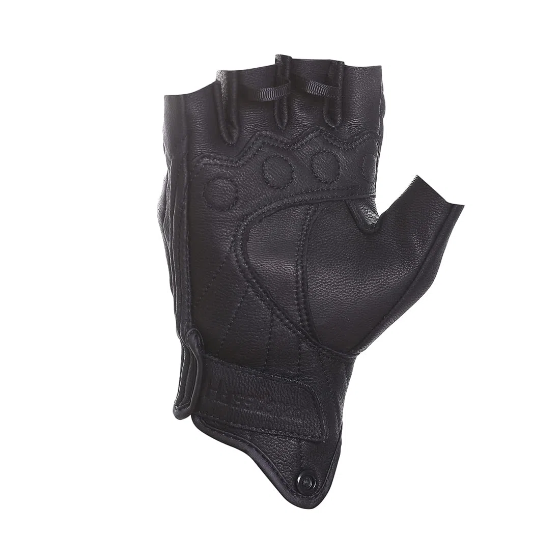 Harssidanzar Guantes de Motocicleta de Cuero de Piel de Cabra sin Dedos para Hombre con Pantalla táctil GM037EU