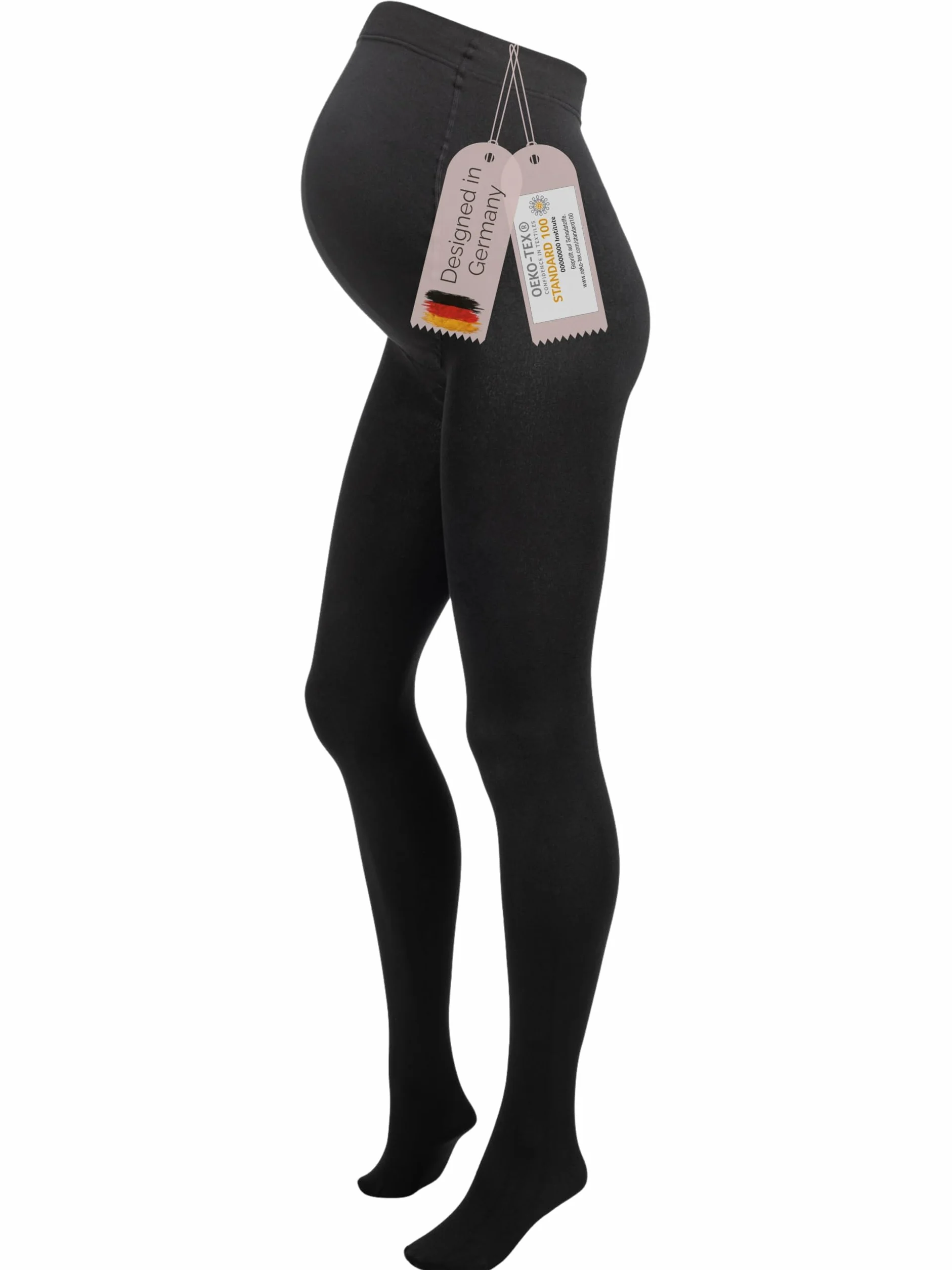Herzmutter Medias Termicas premama - embarazo – maternidad – calientes- invierno - opaco mate - mujer- negro - 1700