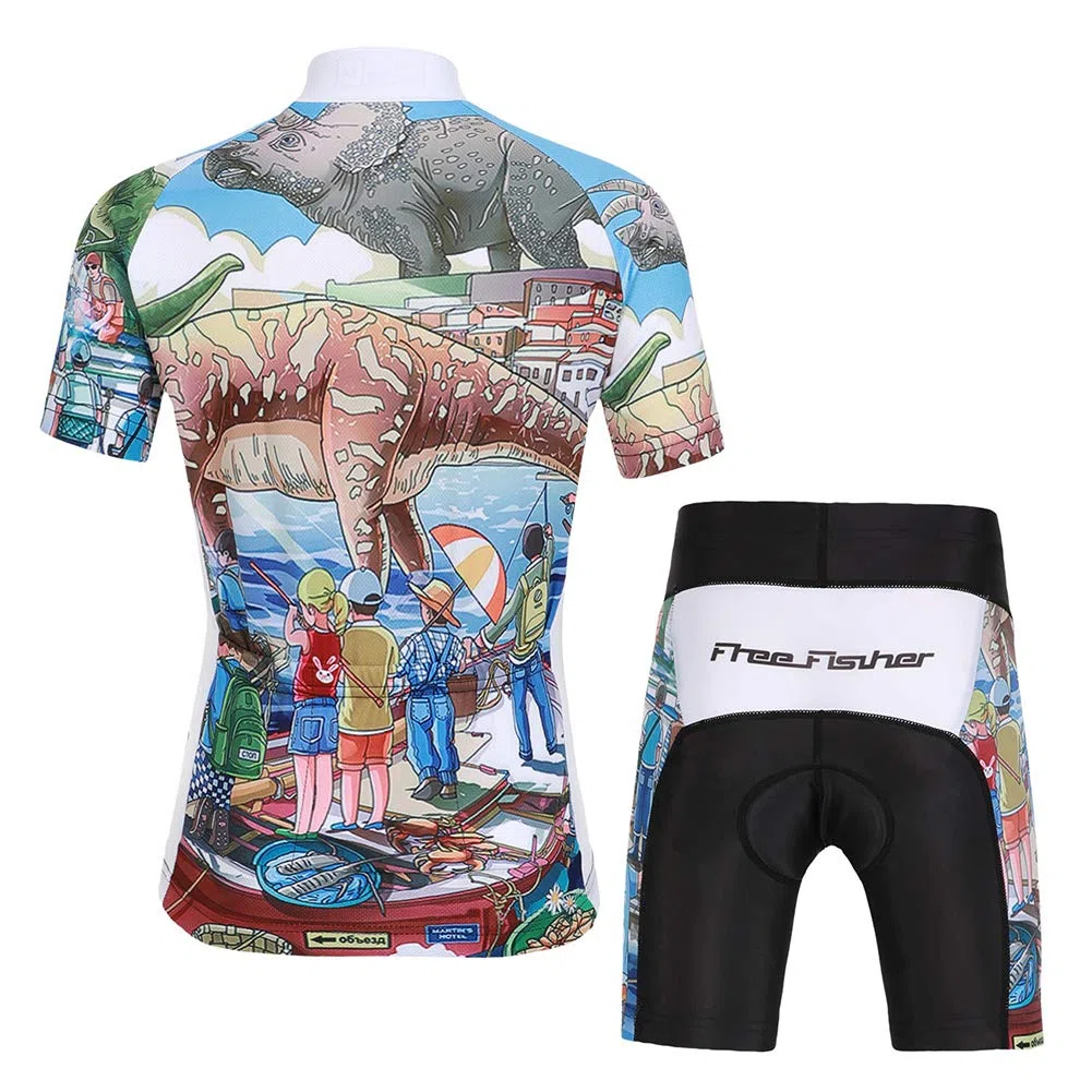 2019 Nuevo Transpirable para Deportes al Aire Libre Ropa Ajustada Cuerpo Pantalones + Tops Niño ciclimo Maillot