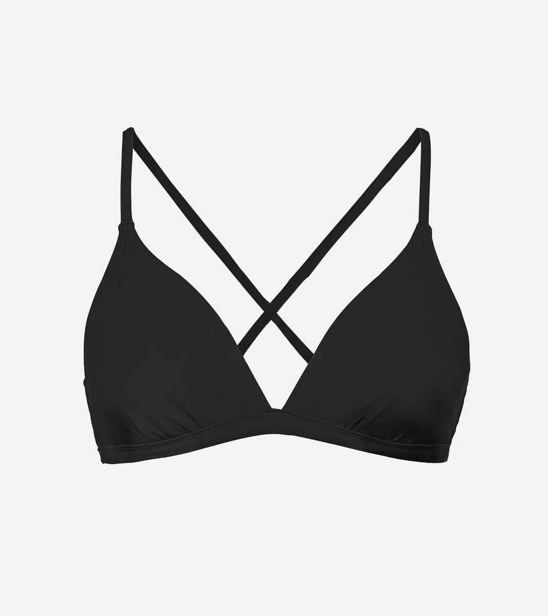 CUPSHE Parte superior de bikini para mujer, cuello en V, triángulo, espalda cruzada, tirantes delgados