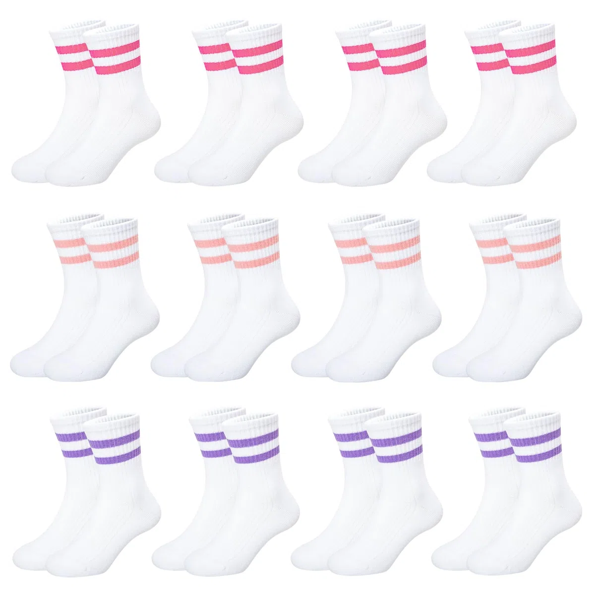 12 pares de calcetines de tenis para niñas calcetines deportivos niños calcetines de tenis calcetines deportivos para niños