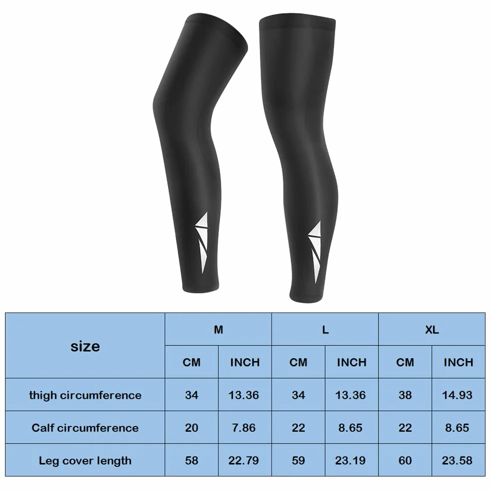 Mangas largas de pierna, protección solar, seda de hielo, mangas de compresión para correr, baloncesto, fútbol, ciclismo, fitness