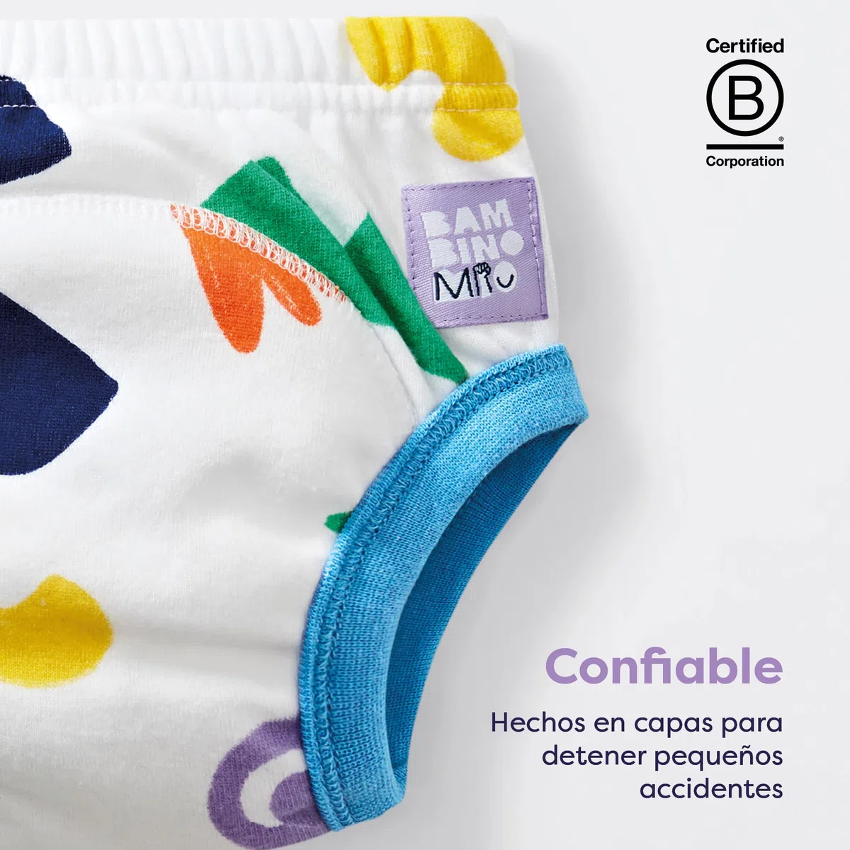 Bambino Mio Calzoncillos de aprendizaje reutilizables para bebé y niño pequeño, Pack de 3, 2-3 años, Dinos valientes, niños y niñas, ropa interior para dejar el pañal
