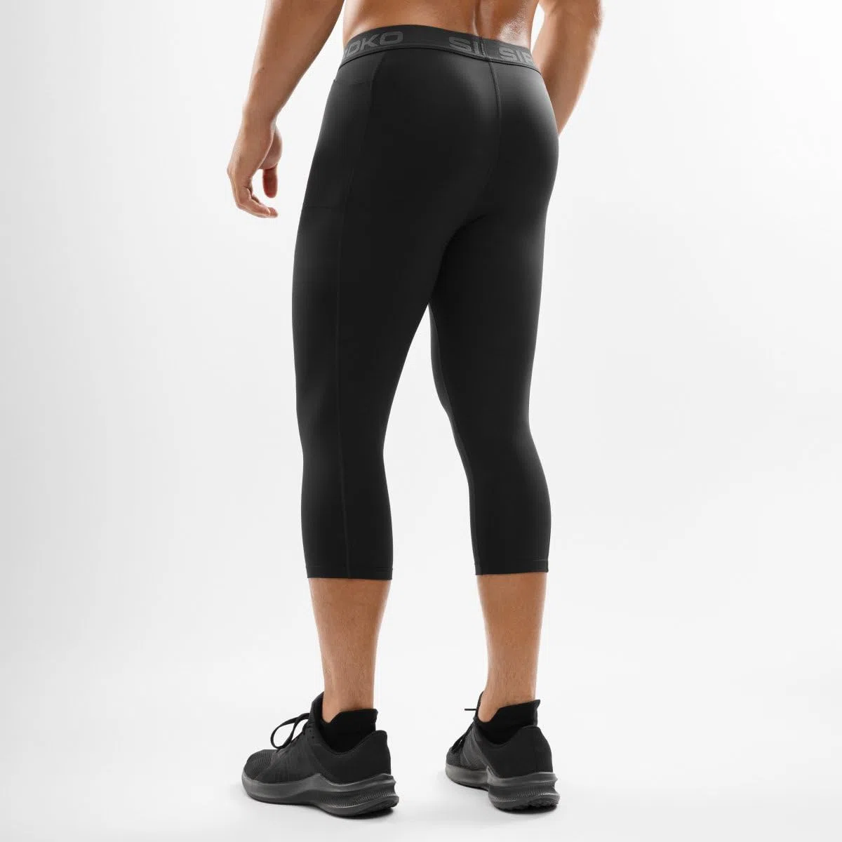 SIROKO Mallas Deportivas Capri Fitness Enlli Negro