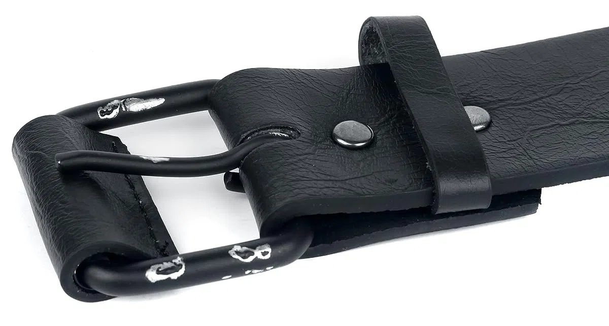 Black Premium by EMP Unisex Cinturón negro con tachuelas