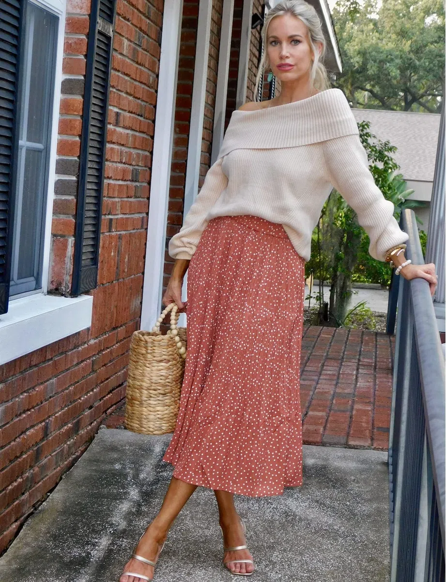Parabler Falda de Gasa para Mujer, Estilo Bohemio, Retro, Falda Plisada, Falda de Verano, con Bolsillo