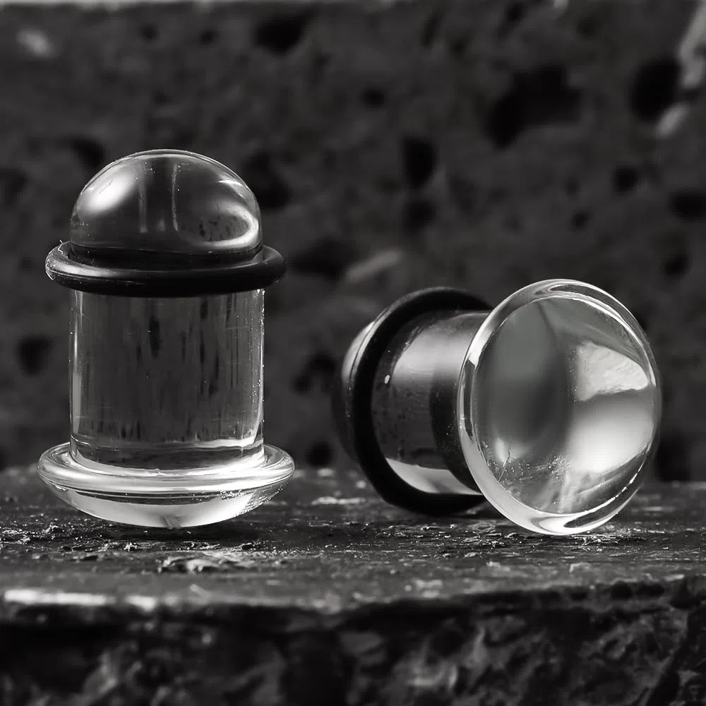 Vankula Kit dilataciones orejas piercing expansore 12 Piezas/ 8 Piezas 1.6-10mm dilatador Tapones de Vidrio Oreja piercing Estiramiento de joyería para Mujer Hombre