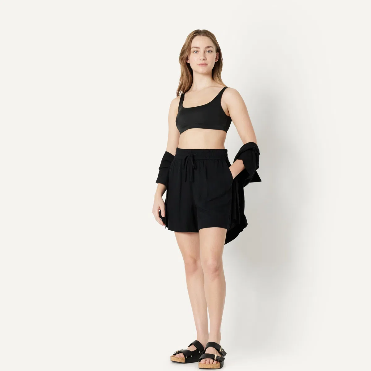 Amazon Essentials Top de Bikini con Cuello Cuadrado Mujer