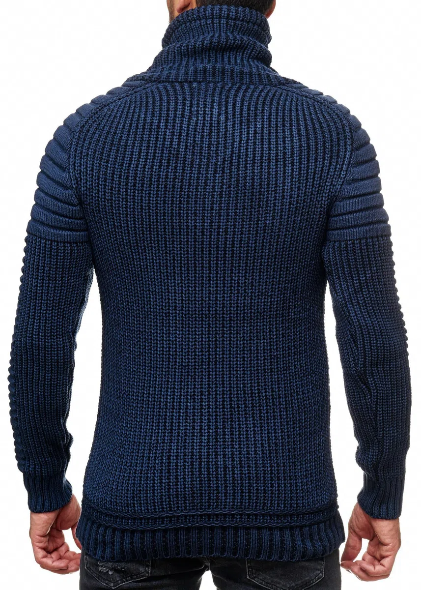 Subliminal - Jersey de punto grande, cuello alto, estilo básico, jersey de punto de invierno, cuello de cal, manga larga, idea de regalo BX292