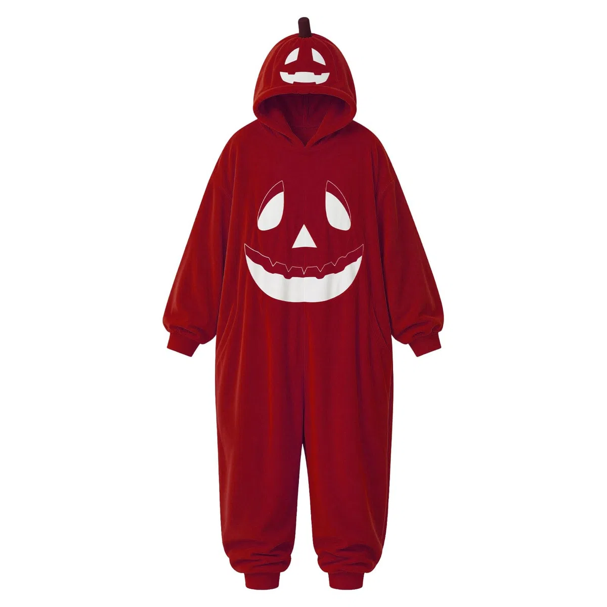 Genérico Pijama Unisex de Felpa para Adultos, Pumpkin Adult Onesie, Disfraz de Mono de una Pieza para Halloween, Traje de Cosplay para Mujeres y Hombres, Unisex, Cosplay, Ropa para Estar por casa