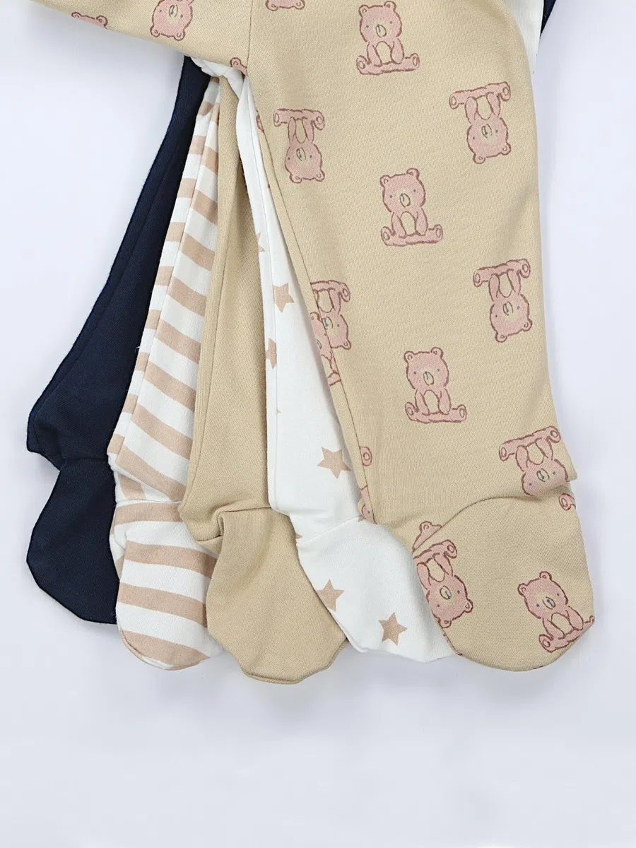 TupTam Pantalón con Pies de Bebé NIños NIña Pack de 5