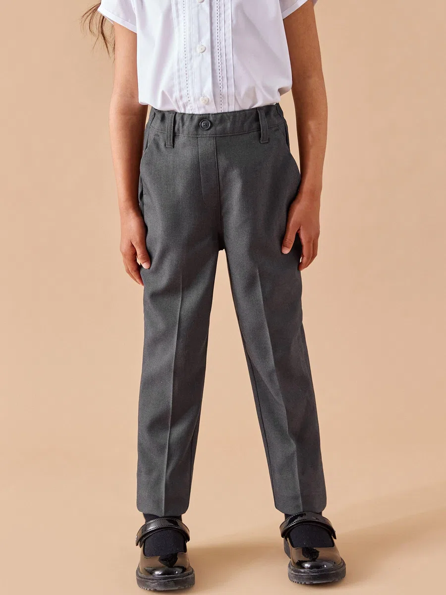 NEXT Niñas Pantalones Escolares sin Cierres con Parte Delantera Lisa