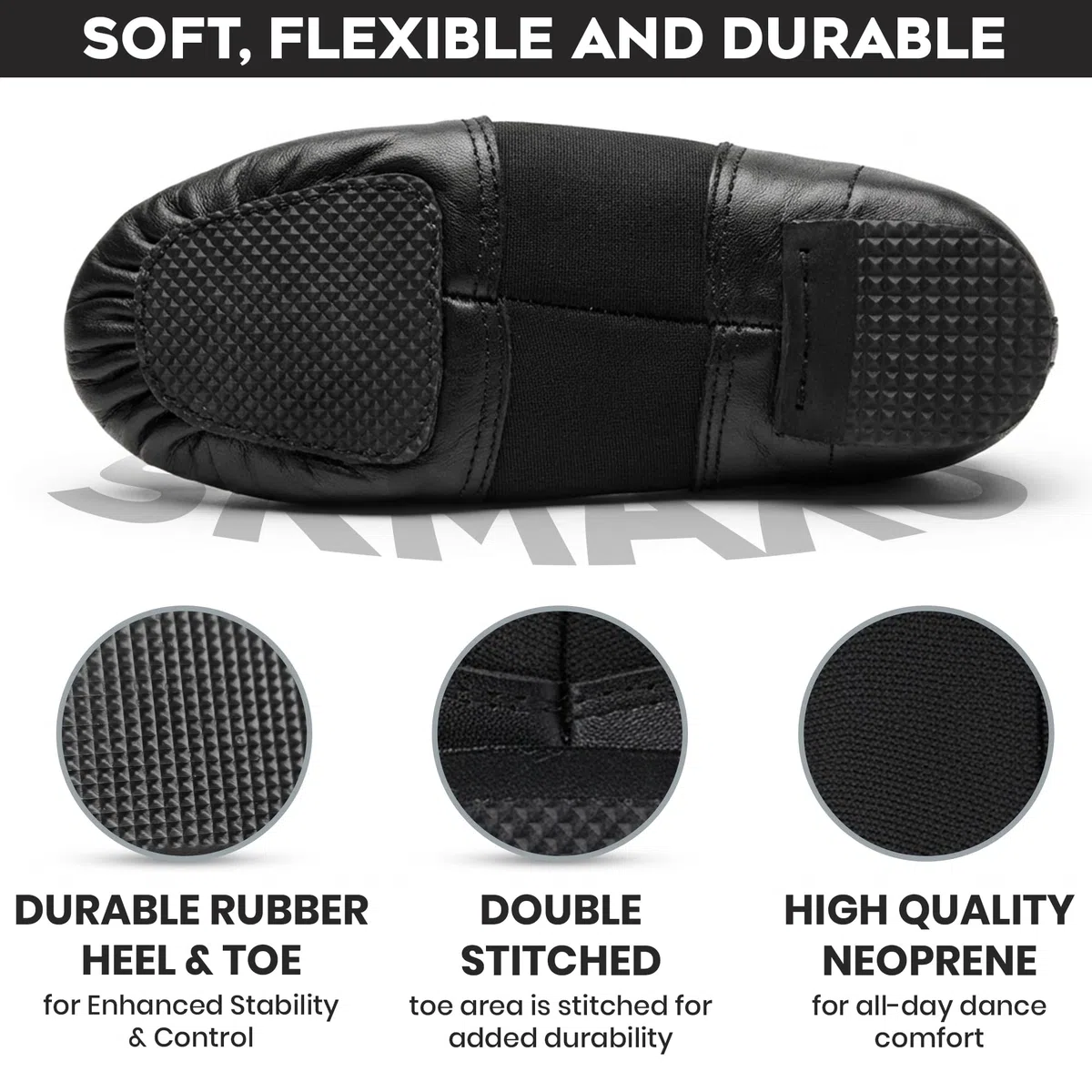 Zapatos de jazz de neopreno, zapatos de baile de jazz, zapatos de cuero para jazz y baile moderno
