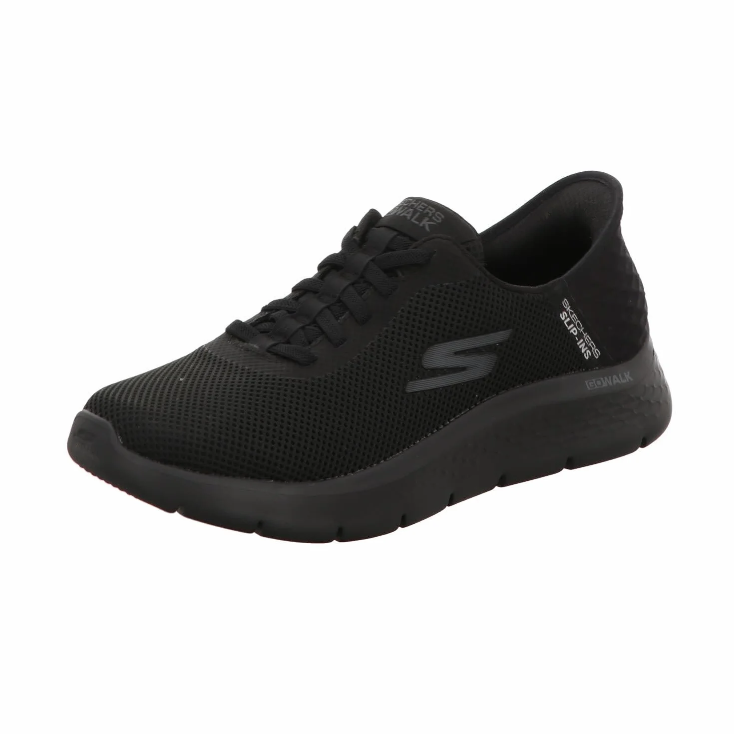 Skechers Slip-INS GO Walk Flex, Zapatos Hombre, Negro y Negro, 41 EU