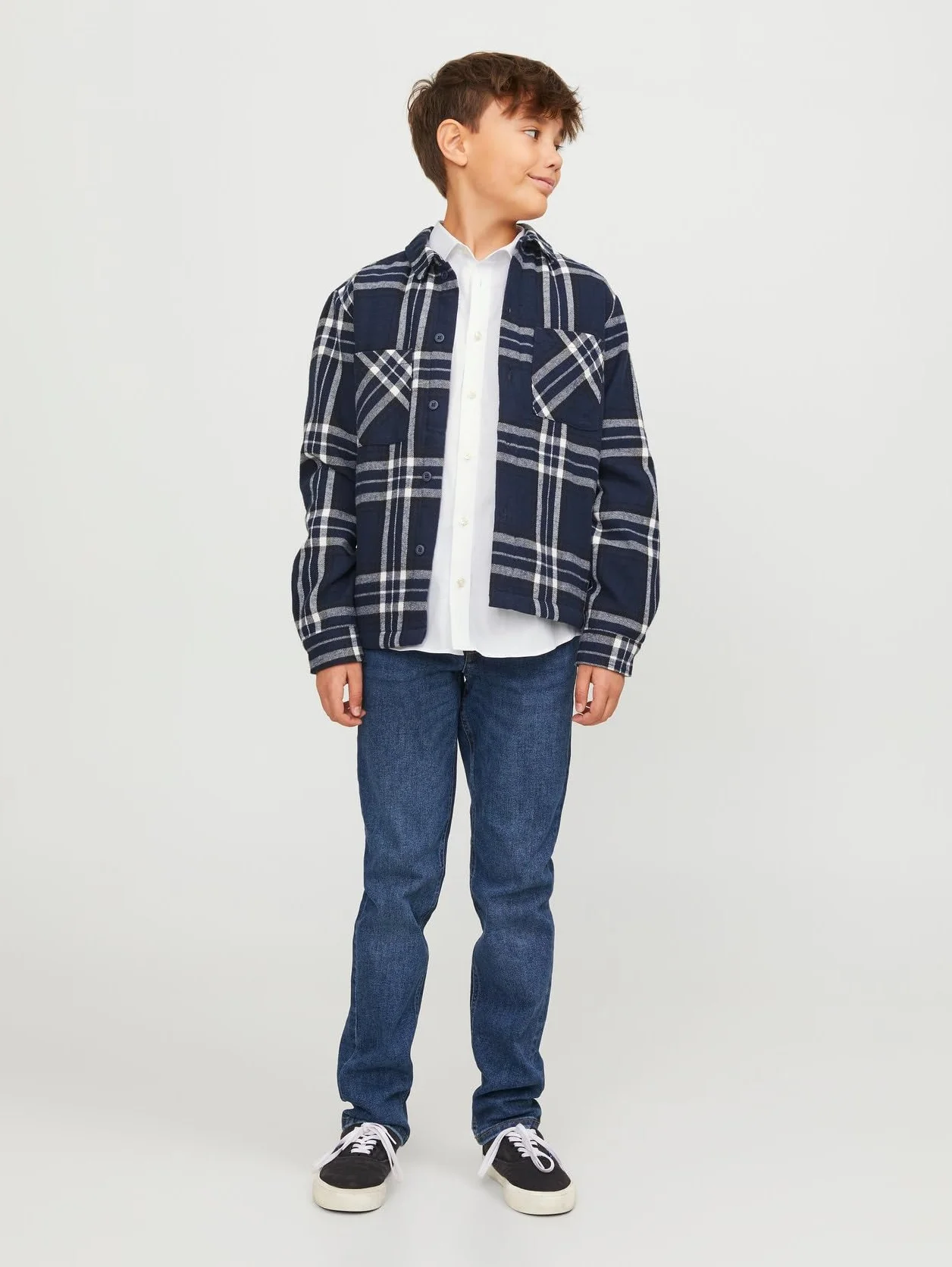 JACK & JONES Jprparma - Camiseta para Chicos (Talla L/S, Jr STS), Blanco, 176 cm