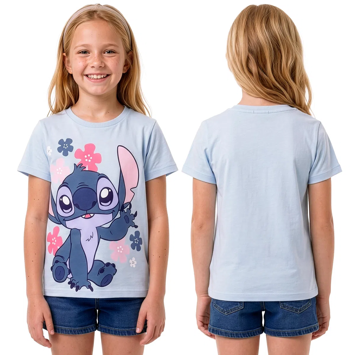 Disney Lilo Y Stitch Pack De 3 Camisetas Niña, Camiseta Stitch Y Angel, Top Niñas Multipack, Ropa Niña