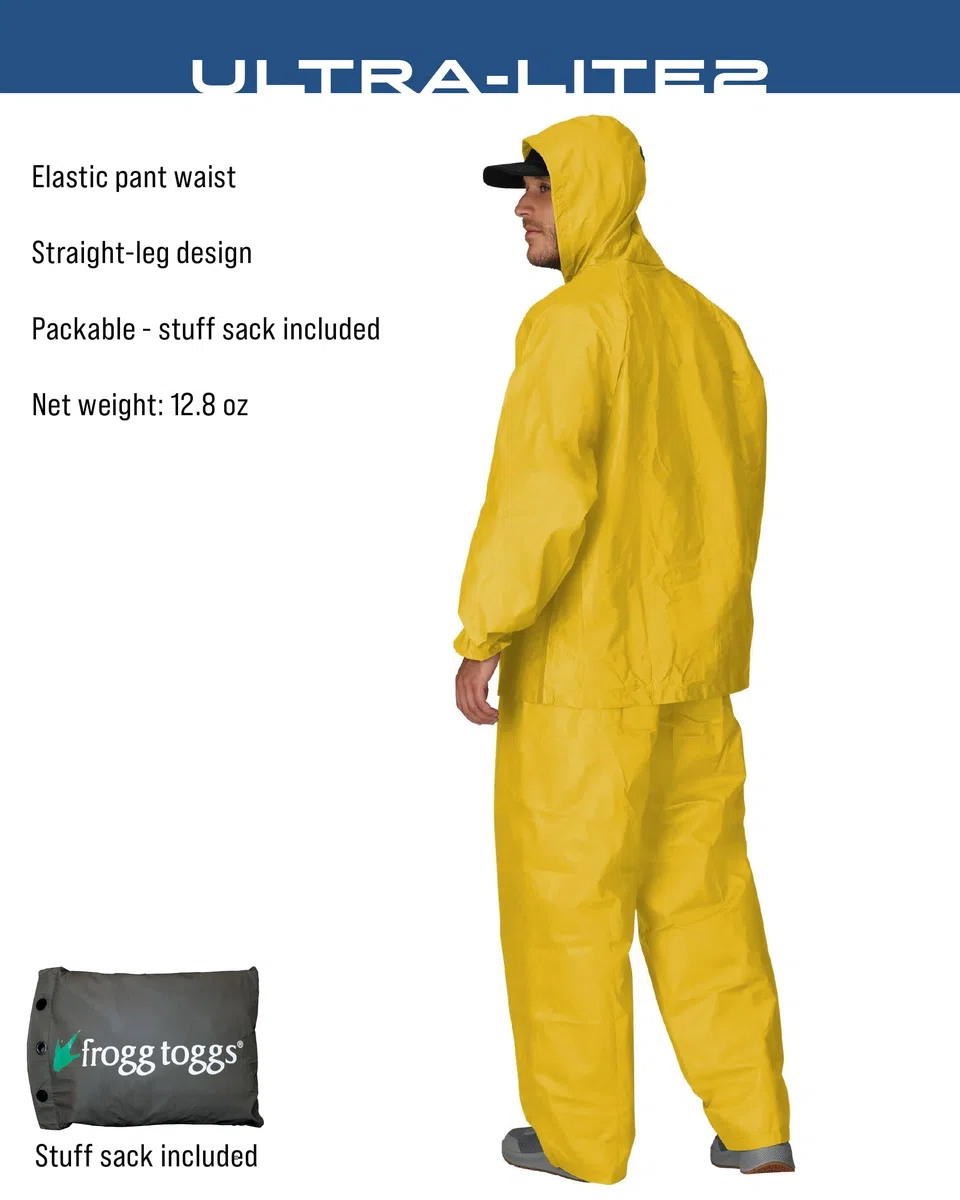 FROGG TOGGS Ultra-lite2 Waterproof Breathable Protective Rain Suit Ropa de lluvia Hombre (Pack de 1)