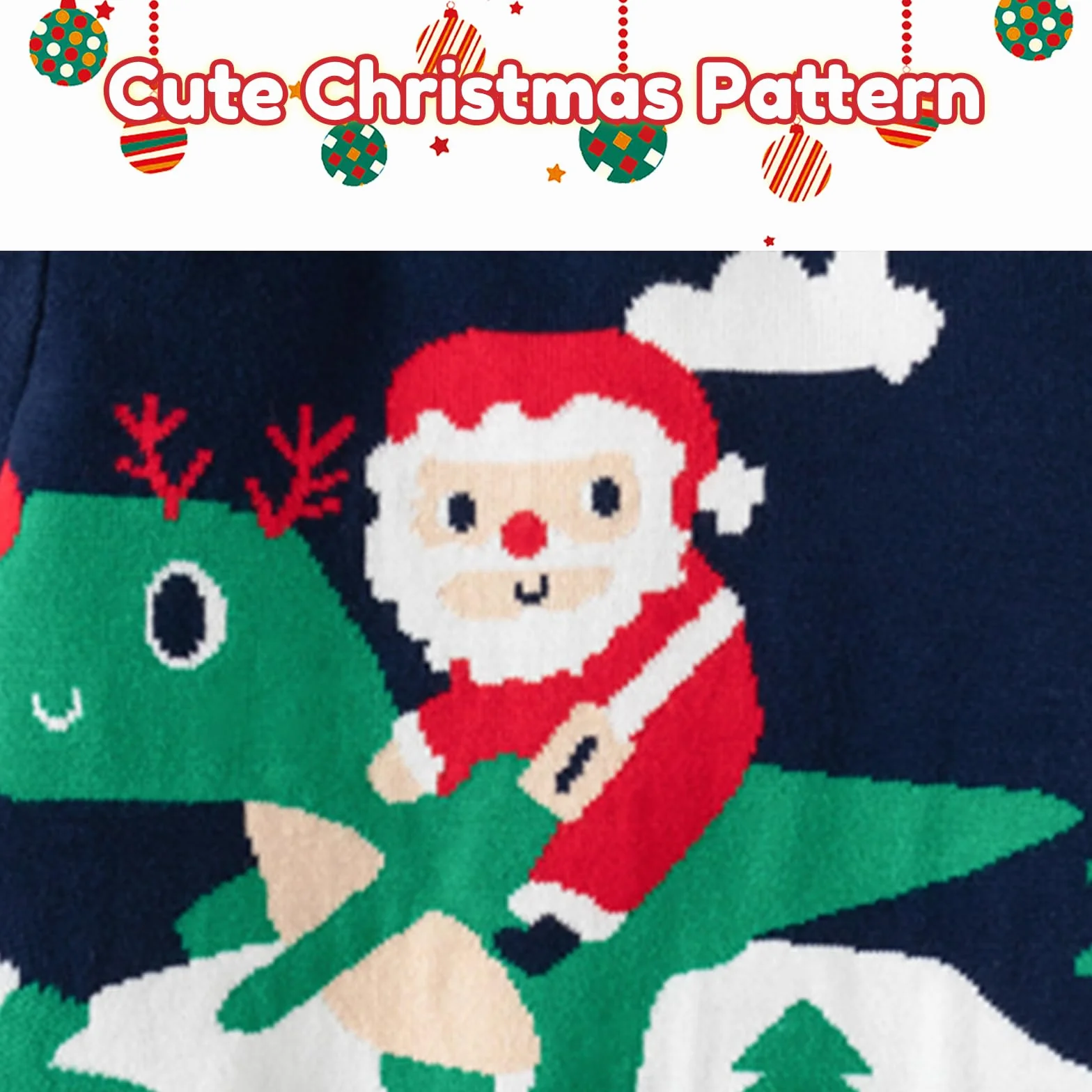 Niños Niñas Jersey de Navidad Sudadera de Punto Suéter Invierno Pull-Over Manga Larga Ciervo 1-6 Años