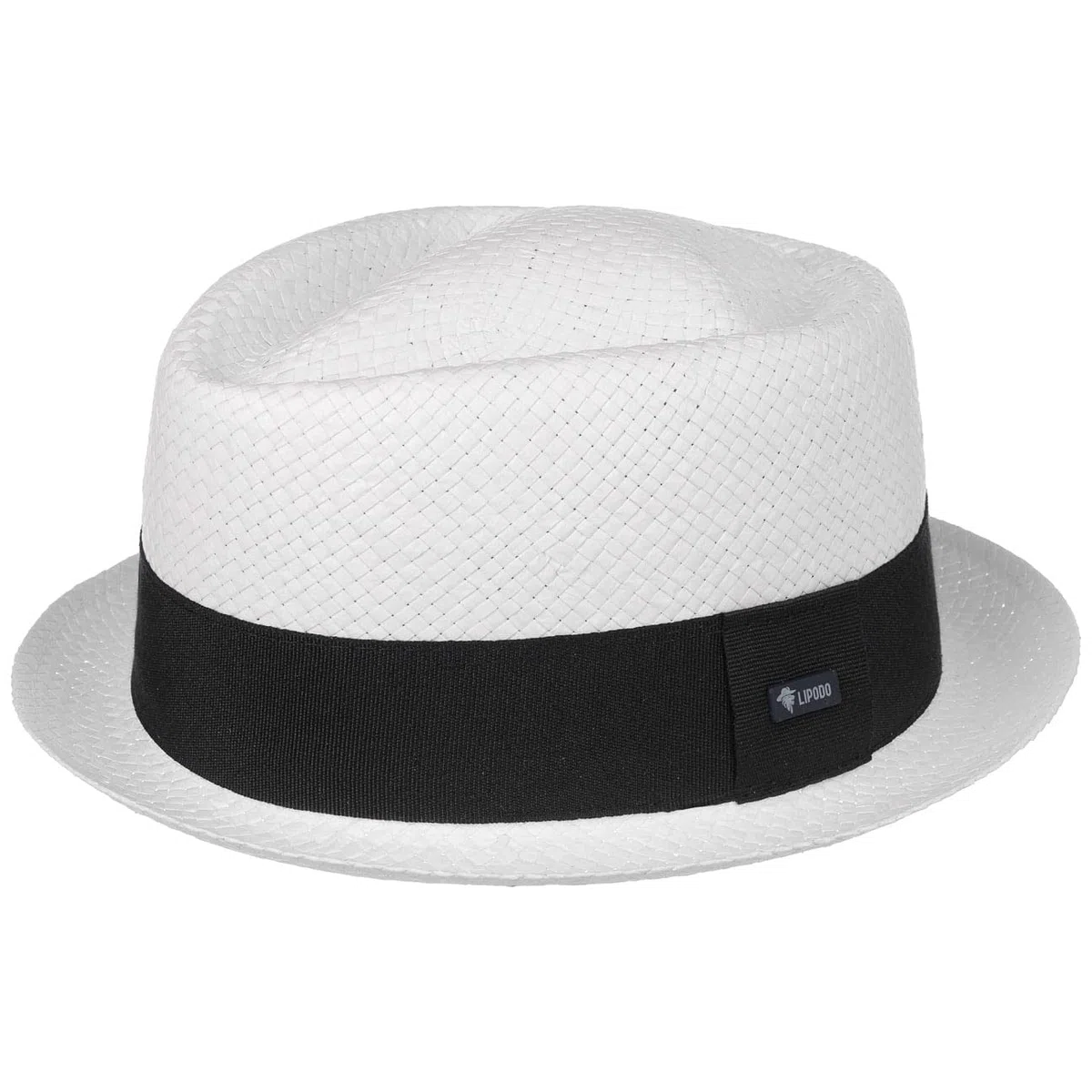 LIPODO Amatillo White Sombrero Pork pie Paja Estilo Diamond Unisex Primavera Verano