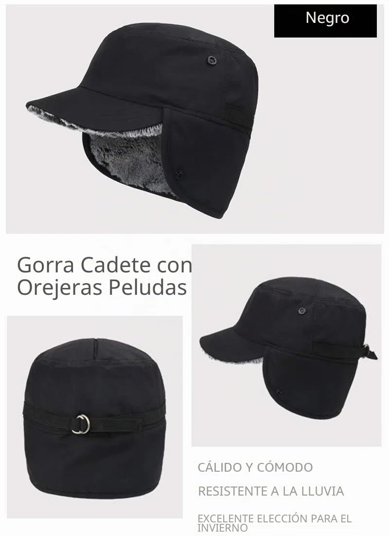 Gisdanchz Unisexo Gorra Invierno con Orejeras - Forrado con Piel Sintética