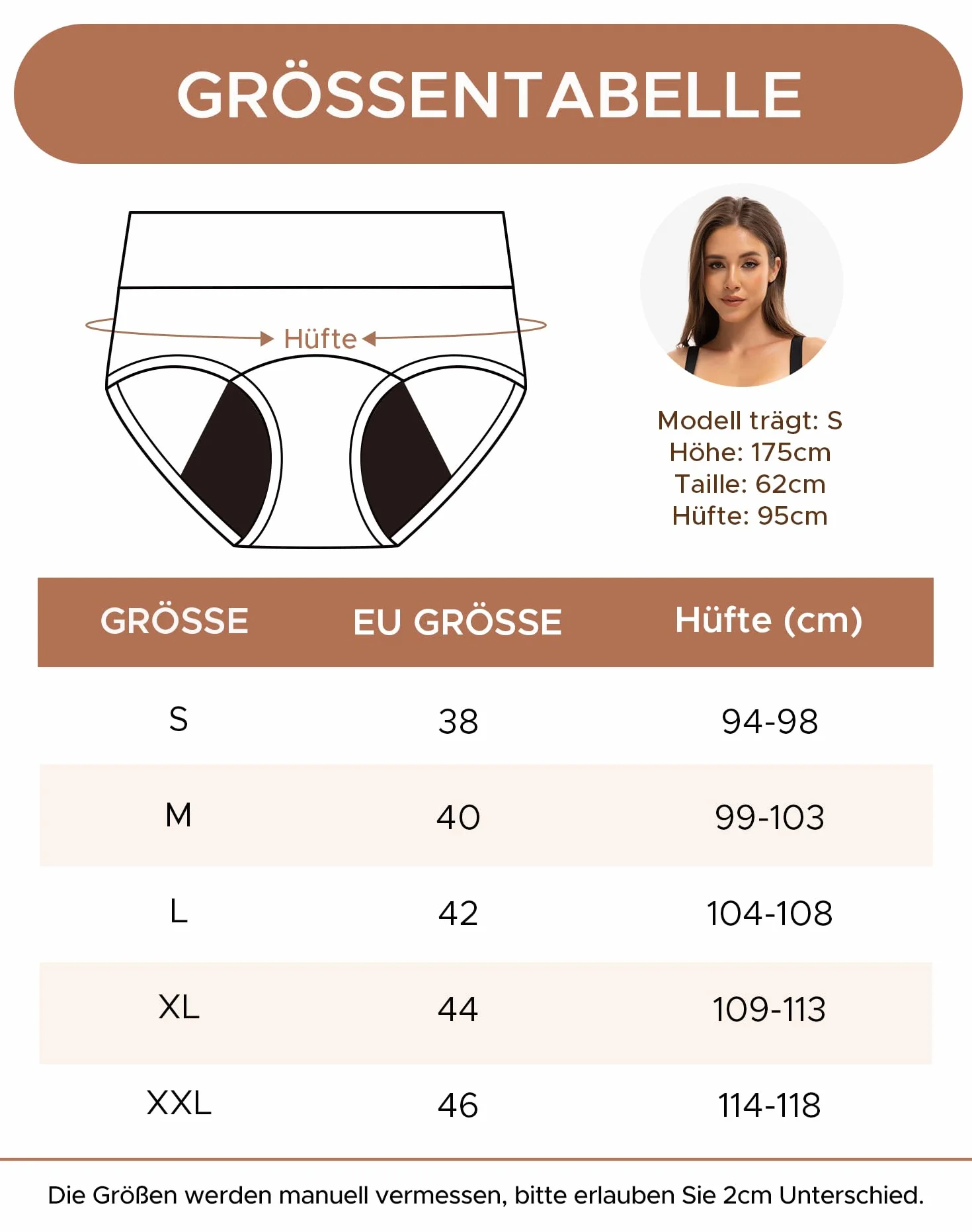 INNERSY Bragas Menstruales Mujer Flujo Abundante 50ML Braguitas Menstrual Cintura Alta Algodón Pack de 3