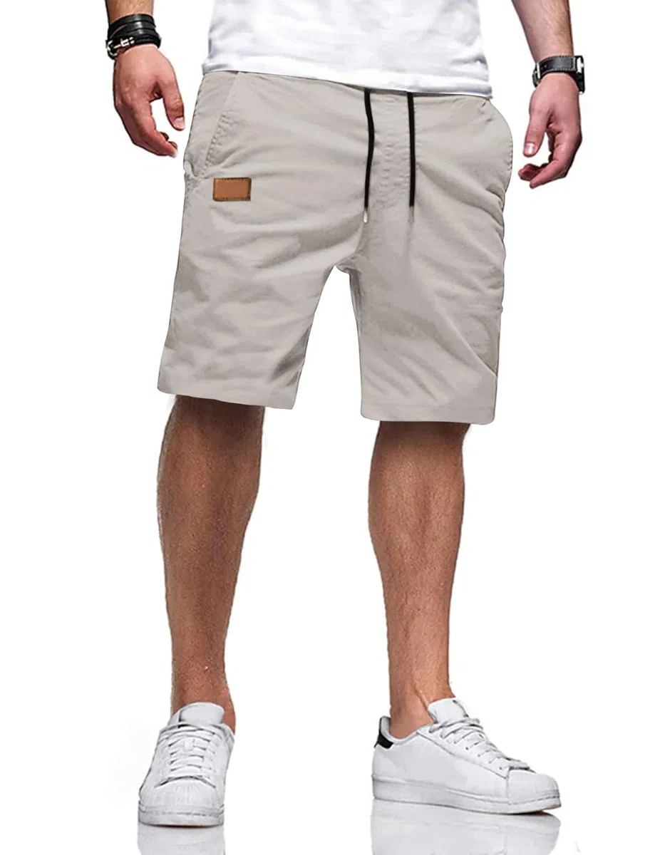 TARAINYA Pantalón Corto Hombre de Algodón Suave con Cordon Ajustable y Bolsillos