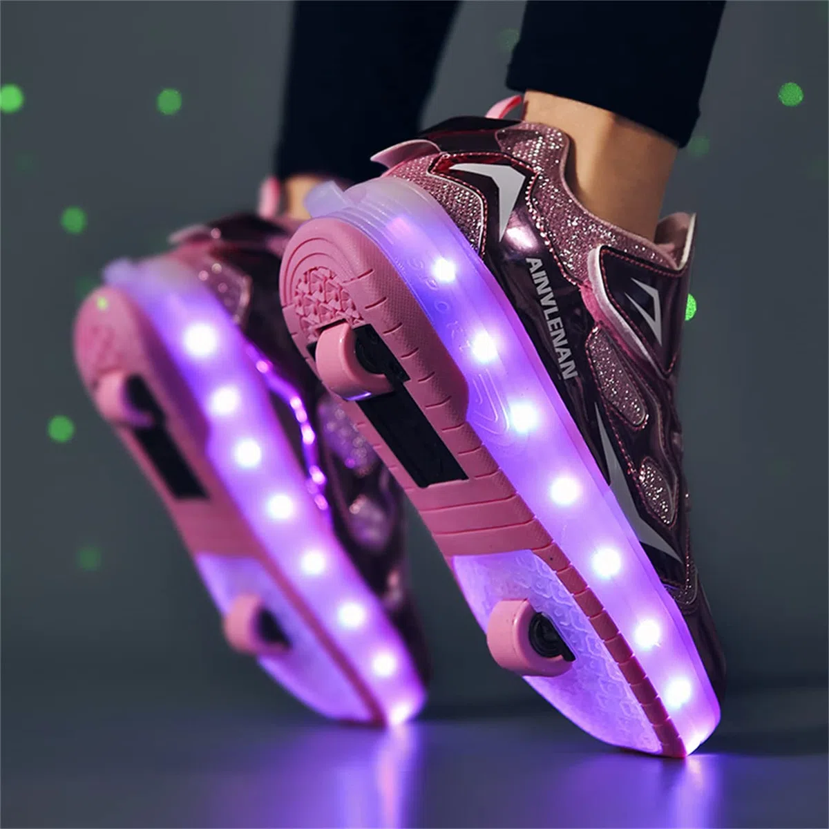 Zapatos con Ruedas Zapatillas con Dos Ruedas para niños y niña Led Luces Zapatillas con Ruedas Se Puede Bambas con Ruedas Regalo Creativo de Navidad y cumpleaños en el día de los Reyes