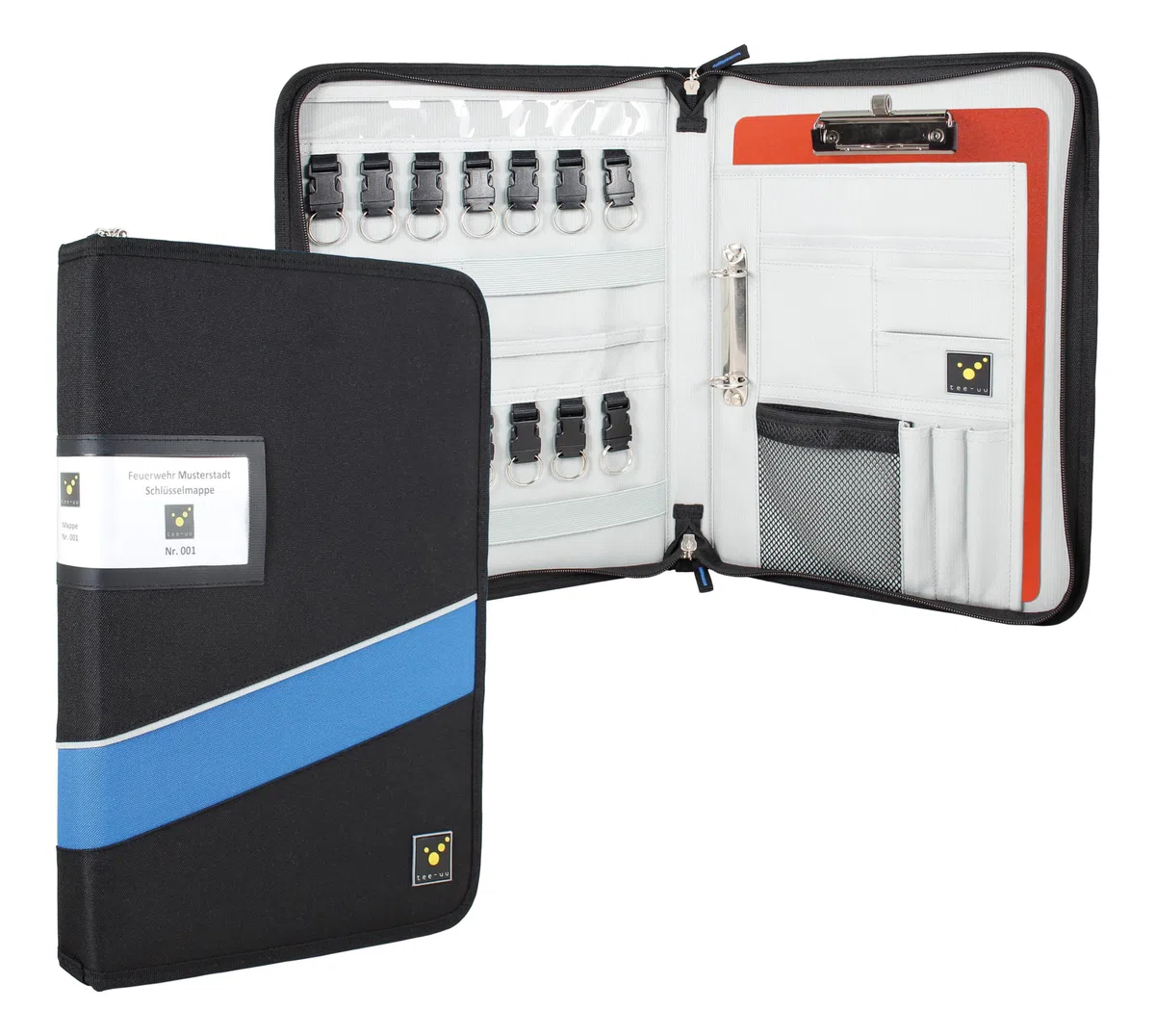 tee-uu KEYSTUFF XL - Carpeta organizadora para llaves (14 llaves, tablero extraíble)