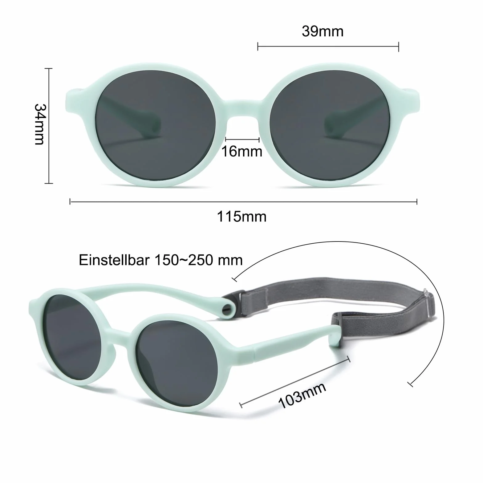 Gafas de sol para bebé 0-36 meses, gafas de sol para niños bebé 1 año