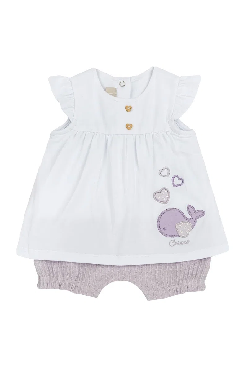 Chicco Mono de Algodón con Abertura En La Espalda Y En La Parte Interna de La Pierna Pijama para bebé y niño para Niñas