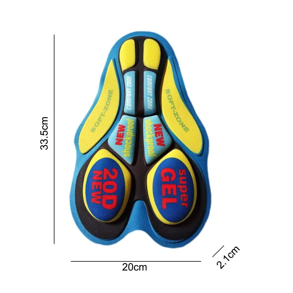 Pantalones cortos de ciclismo,almohadilla de gel suave, cojín de silicona antigolpes,pantalones cortos de equitación, a prueba de golpes,almohadillas de ropa interior para bicicleta(20D)