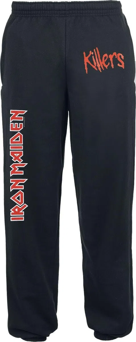 Iron Maiden Killers Hombre Pantalones de deporte Negro Ancho