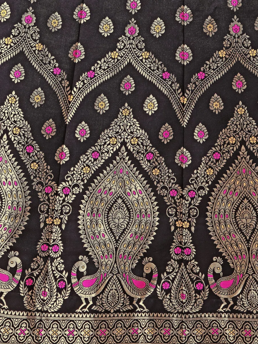 PURVAJA Lehenga choli de jacquard semipuntada para mujer (Veera)