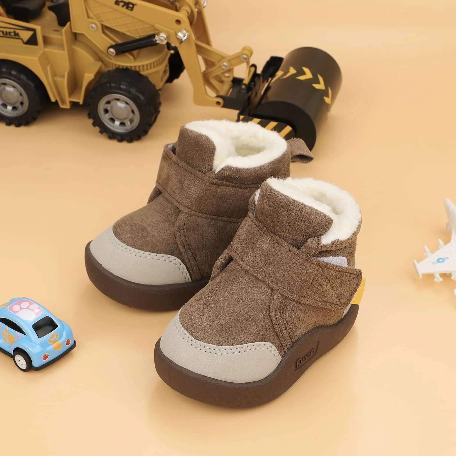 MASOCIO Botas Bebé Niño Niña Invierno Plush Calentar Patucos Zapatillas Primeros Pasos Antideslizante Talla 18-23 EU