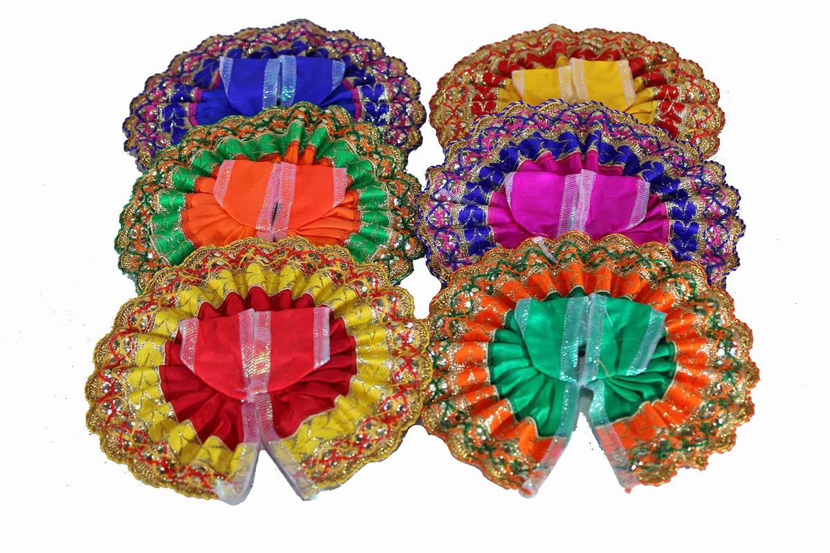 ESPLANADE Ladoo Gopal Poshak | Vestido de Dios | Bhagwaan Ki Poshaak | Dev Vastra - Juego de 6 ídolos Laddu Gopal (0) | Krishna Ki Poshaak, Bhagwaan Dev Vastra