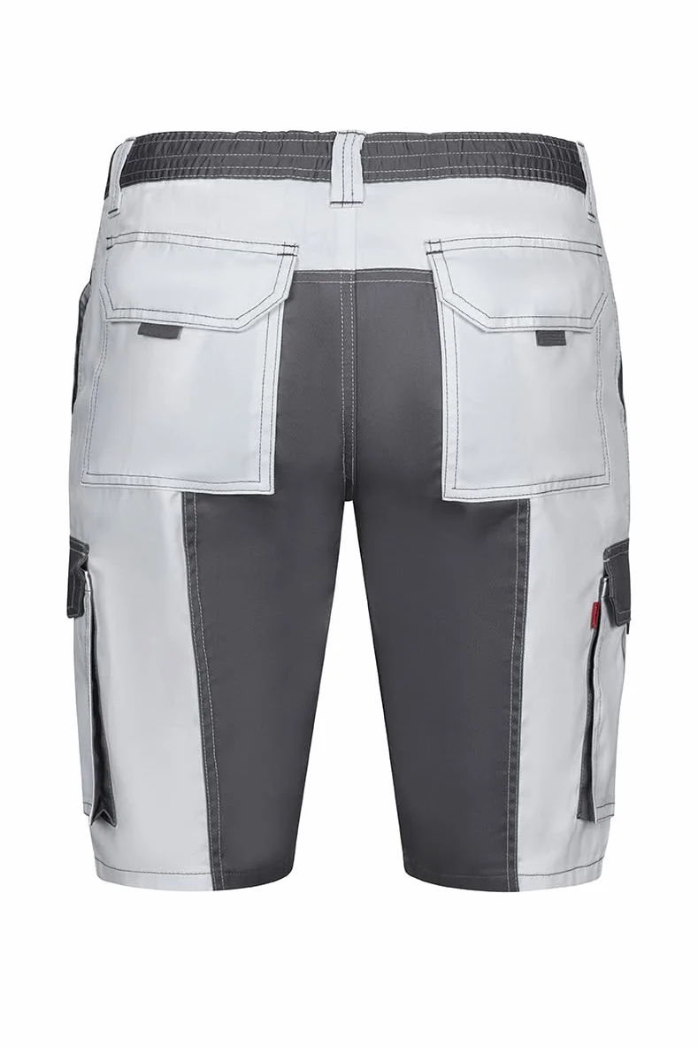 Velilla - 103021B; Bermuda bicolor multibolsillos; color blanco y gris; talla 40