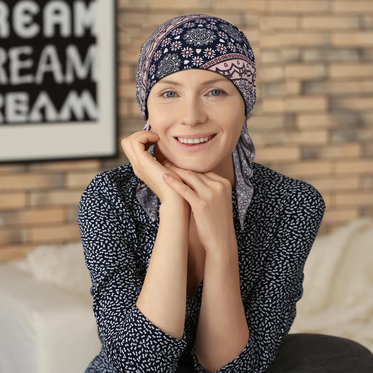 4 diademas de quimioterapia para mujer, bufanda preatada para la cabeza contra el cáncer para la pérdida de cabello