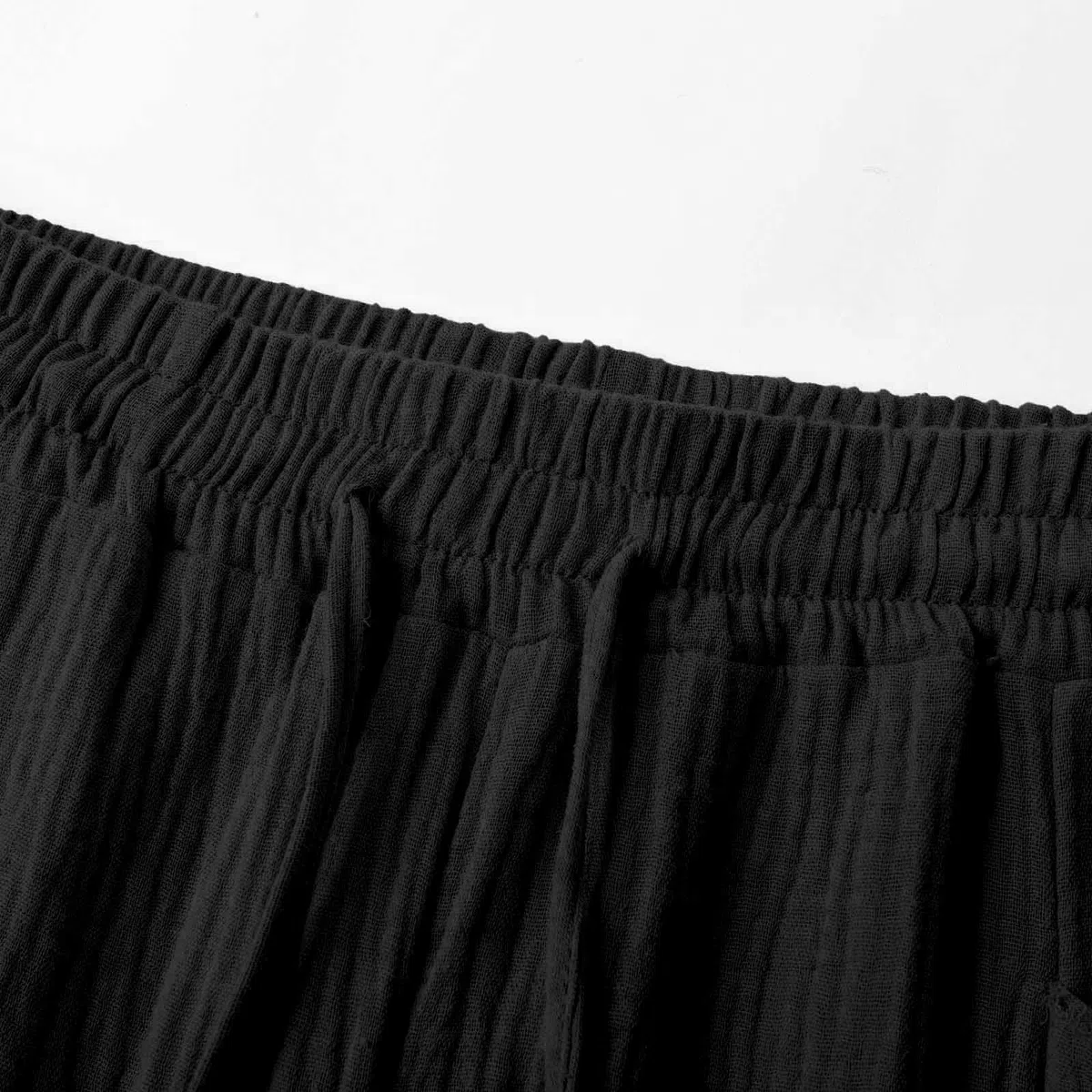 Pantalones Pirata Mujer Verano Frescos Cómodo Elásticos Lino Pantalón Deportivo 3/4 Shorts Respirable Pantalones con Palazzo Bolsillos Capris Jogger Activos Yoga Jogger Corre Playa Vacaciones